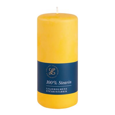 Liljeholmens - Pöytäkynttilä steariini 6,8x15 cm Keltainen