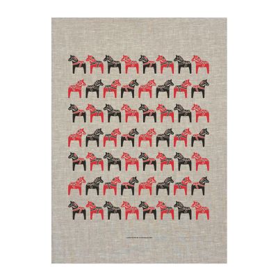 Citronelles - Dala Keittiöpyyhe 50x70 cm Punainen/Musta