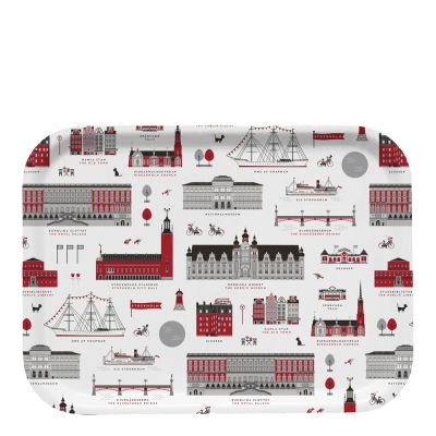 Citronelles - Stockholm Aamiaistarjotin 27x20 cm Punainen