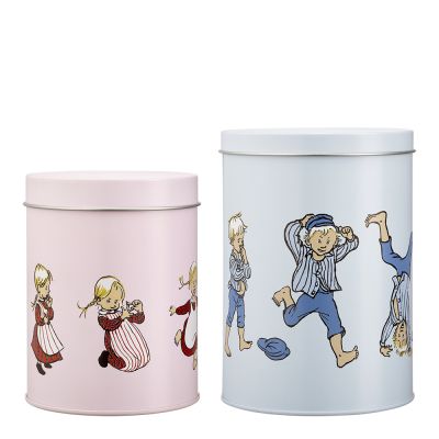 Muurla - Eemeli Peltipurkki 11x17 cm 2 kpl Sininen/Vaaleanpunainen