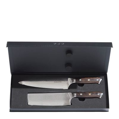 Damaskus by Haws - Wengè Veitsisetti 2 osaa Kokkiveitsi + Vihannesveitsi