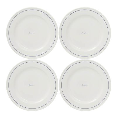 Lexington - Icons Lautanen 28 cm 4 kpl Valkoinen/Sininen