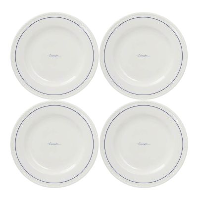 Lexington - Icons Lautanen 22 cm 4 kpl Valkoinen/Sininen