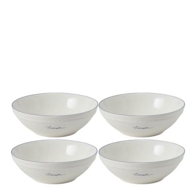 Lexington - Icons Kulho 15,5 cm 4 kpl Valkoinen/Sininen