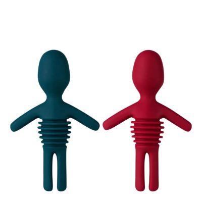 Innovine - Pullonkorkki silikoni 11,8x9,8 cm 2 kpl Sininen/Punainen