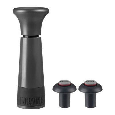 Innovine - Tyhjiöpumppu - viinisäilytin 18x11,5 cm Grafiitti