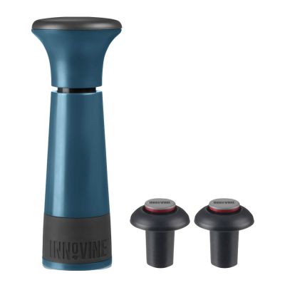 Innovine - Tyhjiöpumppu - viinisäilytin 18x11,5 cm Sinivihreä