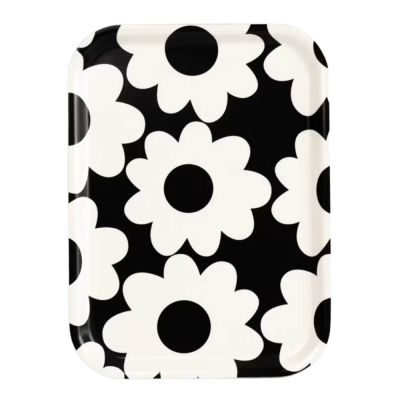 Rotor Design - Flora Tarjotin 27x20 cm Musta/Valkoinen