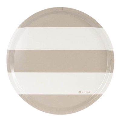 Rotor Design - Stripes Tarjotin 38x38 cm Beige/Valkoinen