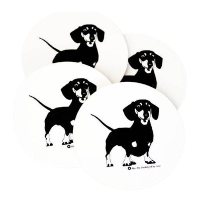 Rotor Design - Åke Lasinalunen 9x9 cm 4 kpl Musta/Valkoinen