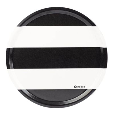 Rotor Design - Stripes Tarjotin 38x38 cm Musta/Valkoinen