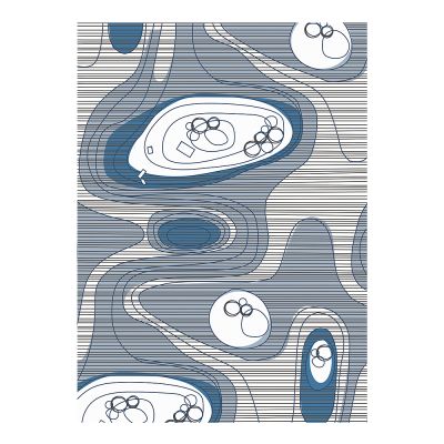 Born in Sweden - Sweden from Above Keittiöpyyhe Archipelago 50x70 cm Sininen