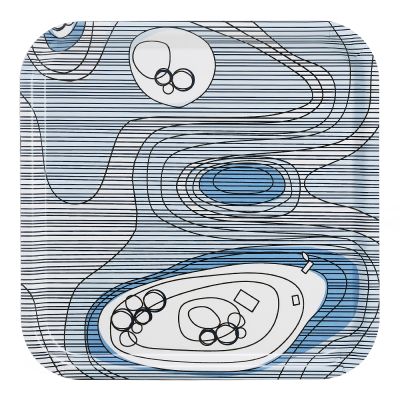 Born in Sweden - Sweden from Above Tarjotin Archipelago 32x32 cm Sininen