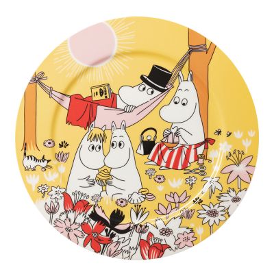 Moomin Arabia - Muumi Tarjoiluastia 30 cm Perheen parissa Keltainen
