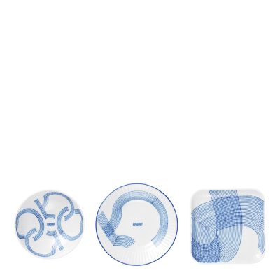 Royal Copenhagen - Motif Tarjoilukulho 3 osaa Sininen/Valkoinen