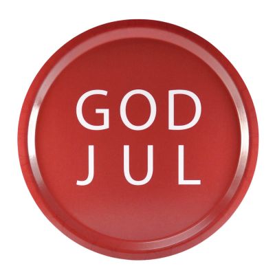 Mellow Design - Tarjotin God Jul 31 cm Punainen/Valkoinen