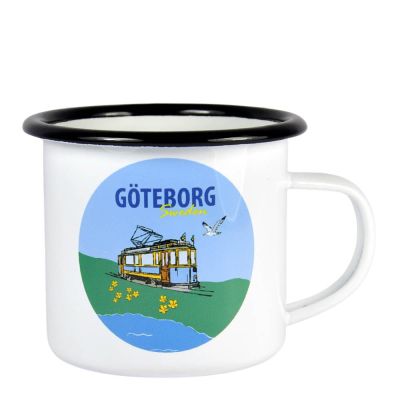 Mellow Design - Emalimuki Raitiovaunu 35 cl Valkoinen