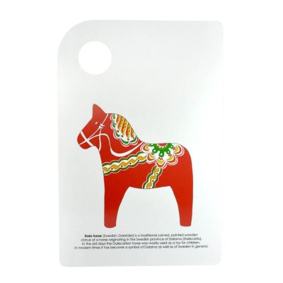 Mellow Design - Leikkuulauta Taalainmaanhevonen 30x20 cm Valkoinen/Punainen