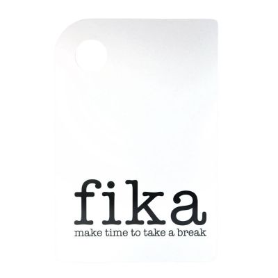 Mellow Design - Leikkuulauta Make Time Fika 30x20 cm Valkoinen/Musta