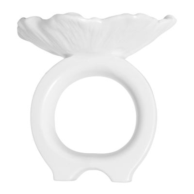 Stiernholm - Flora Lautasliinarengas 6 cm Valkoinen