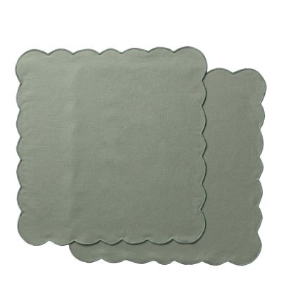 Ziczac - Scallopped Lautasliina 40x40 cm 2 kpl Vihreä