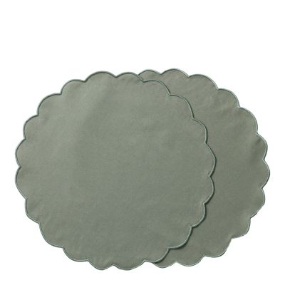 Ziczac - Scallopped Pöytätabletti 36 cm 2 kpl Vihreä