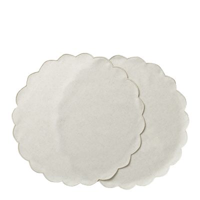 Ziczac - Scallopped Pöytätabletti 36 cm 2 kpl Beige
