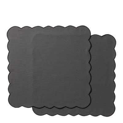 Ziczac - Scallopped Lautasliina 40x40 cm 2 kpl Harmaa