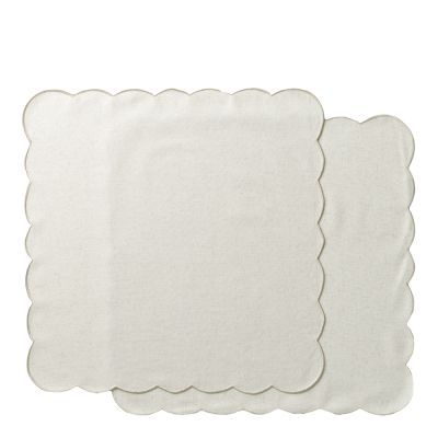 Ziczac - Scallopped Lautasliina 40x40 cm 2 kpl Beige