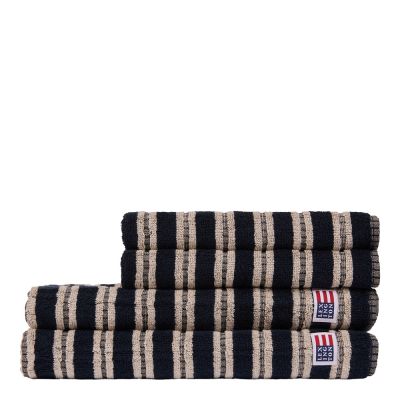 Lexington - Lexington Froteepyyhe 70x130 cm Musta/Beige