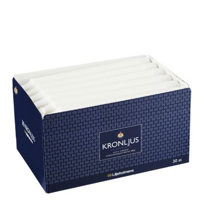 Liljeholmens - Kruunukynttilä 20 cm 30 kpl Valkoinen