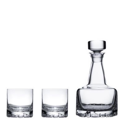 Orrefors - Erik Viskisetti: Karahvi 78 cl & Viskilasi 34 cl 2kpl