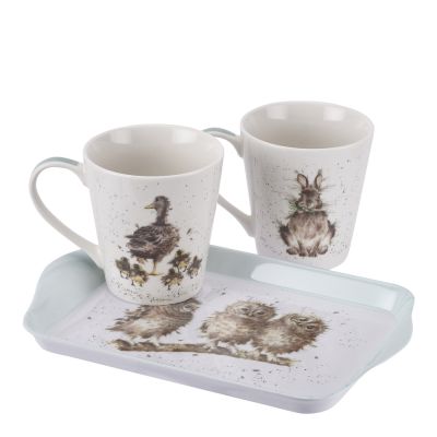 Wrendale Design - Tarjotin + 2 mukia