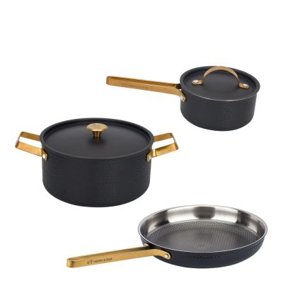 Vargen & Thor - Arvet 2 Modell XB, Mio & Viggo Kattilasetti 3 osaa 1L /4 L 28 cm Musta/Messinki