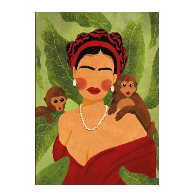 Poster & Frame - Raissa Oltmanns Juliste 30x40 cm Frida and monkeys
