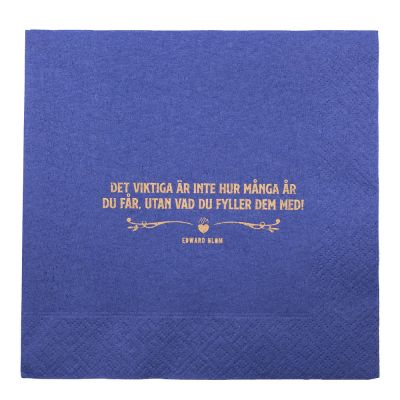 Edward Blom - Servetti Det Viktiga Är 33x33 cm 20 kpl Sininen