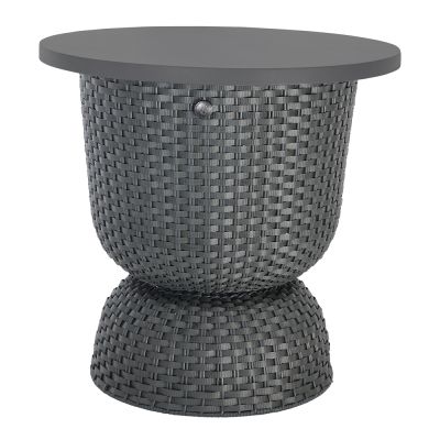 Handed By - Twist Säilytyspöytä 44x43 cm Tummanharmaa