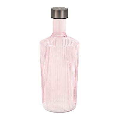 Paveau - Ribbed Elegance Lasipullo Pink 1,25 L Vaaleanpunainen