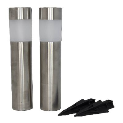 Cozzy - Puutarhasoitu aurinkokenno 6x39cm 2 kpl Teräs