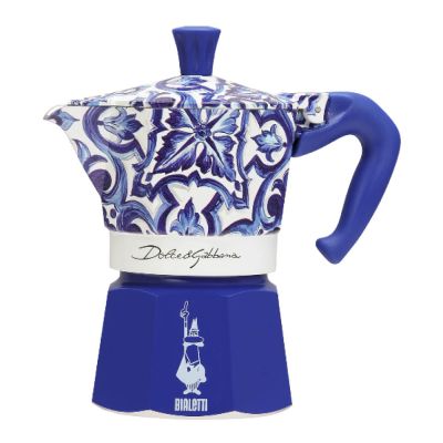 Bialetti - D&G Moka Express Mutteripannu 3 kuppia 13 cl Sininen