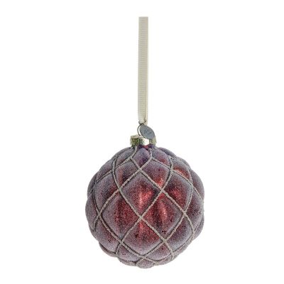Lene Bjerre - Norille Joulupallo 10 cm Tummanpunainen