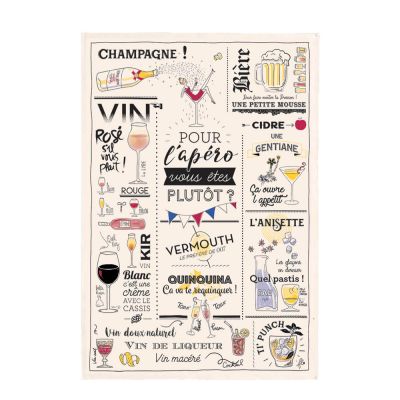 Maison Vivaraise - Keittiöpyyhe 48x72 cm Time for cocktails