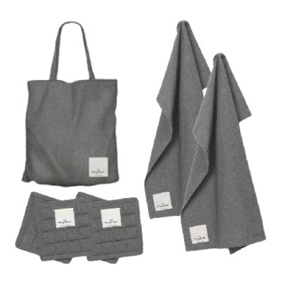 By Mogensen - By Mogensen Lahjapakkaus: Kangaskassi, patakinnas & keittiöpyyhe Earth