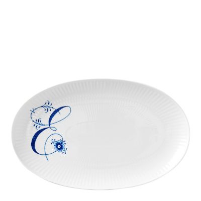 Royal Copenhagen - Blue Fluted Pl Alphabet Lautanen soikea 23 cm E