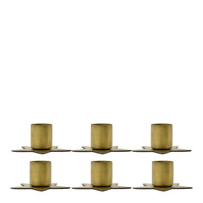 House Doctor - Stage Kynttilänjalka 3x6 cm Antiikki messinki