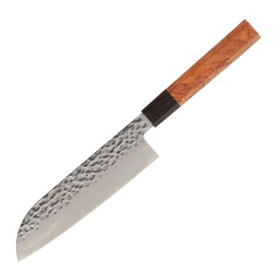 Maku Kitchen Life - Damascus santoku-veitsi 33 cm Teräs/ruskea/musta