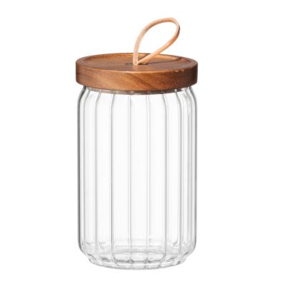 Maku Kitchen Life - Ripple Säilytyspurkki 0,7 L Kirkas/Puu