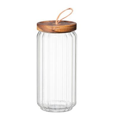 Maku Kitchen Life - Ripple Säilytyspurkki 0,95 L Kirkas/Puu