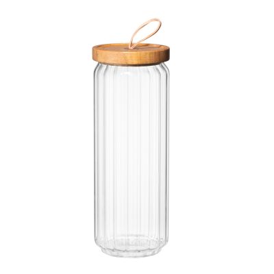 Maku Kitchen Life - Ripple Säilytyspurkki 1,2 L Kirkas/Puu