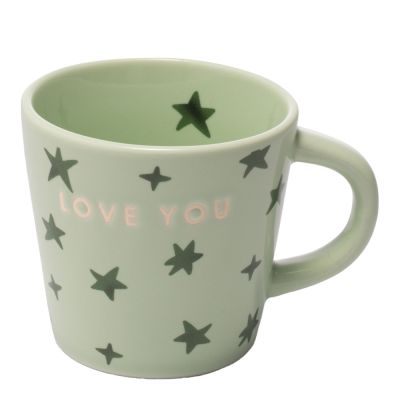 Vondels - Classic Cups Espressokuppi Love you 8 cl Vaaleanvihreä